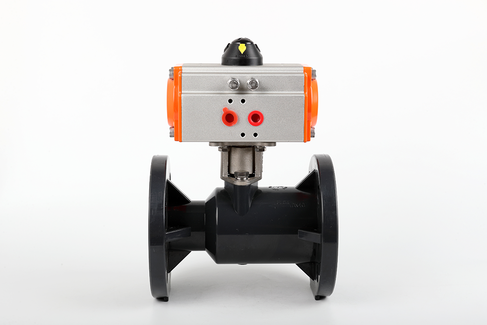 翠峦气动法兰一体球阀